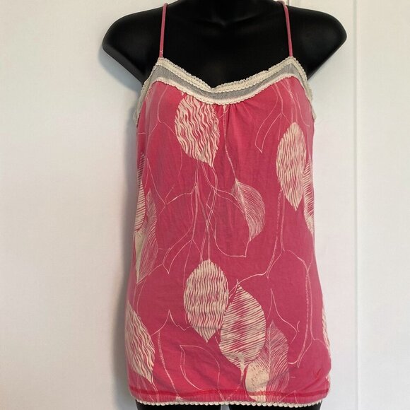 American Eagle Pink Lace Y2K Tank Top Size Medium - Picture 1 of 6